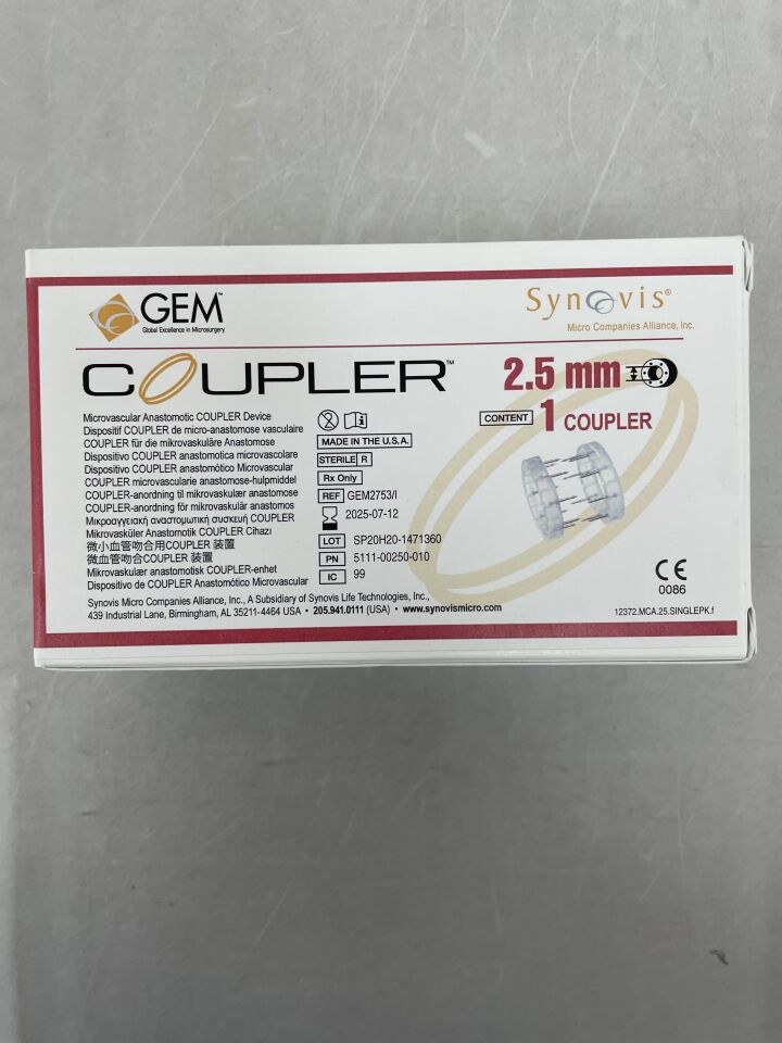 GEM2753 I  -  SYNOVIS  -  gem coupler, 2.5mm , ( BX/1 )  -  ( Expiry Date : 2025-07-12 )