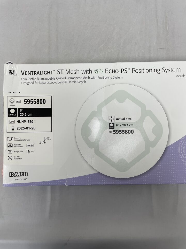 5955800 - BARD - Ventralight ST Mesh with Echo PS: 8" Circle, (BX/1) - ( Expiry Date: 2025-01-28 )