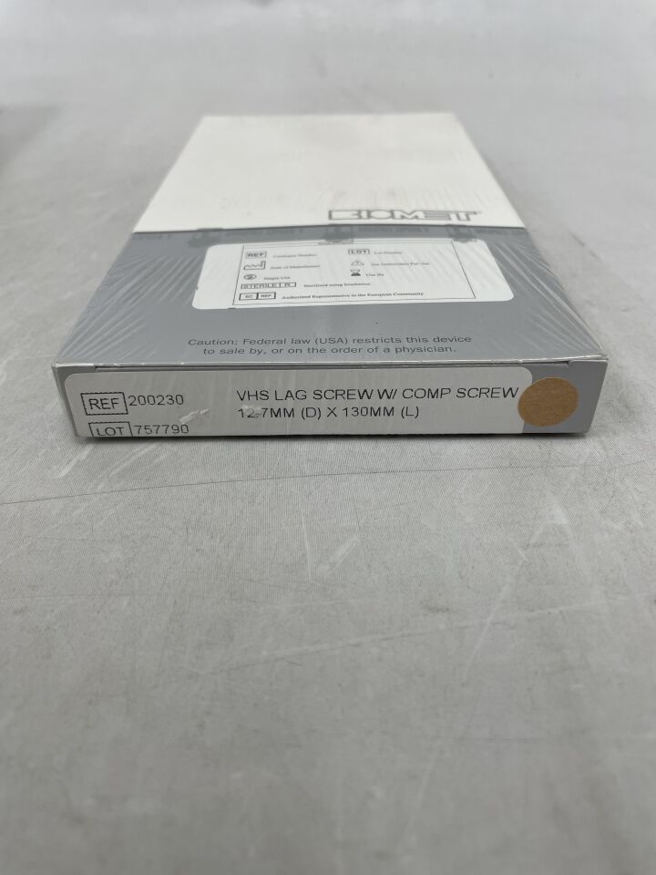 200230 - BIOMET - VHS Stainless Steel Sterile Lag Screw with Compression Screw, 12.7mm x 130mm, (BX/1) - ( Expiry Date: 2025-04-07 )