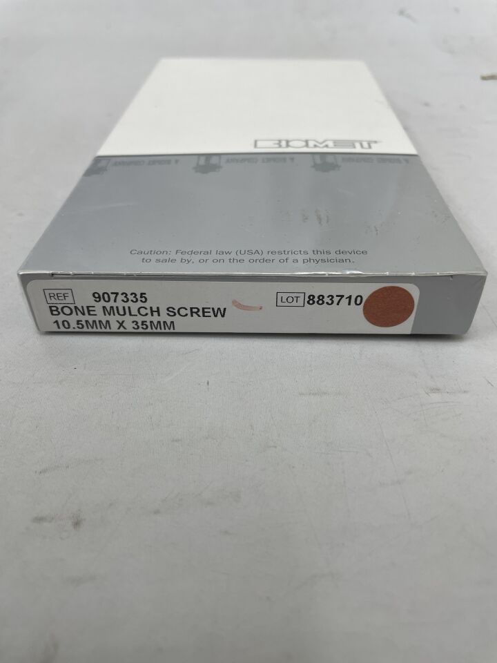 907335 - BIOMET - Bone Mulch Screw, 10.5 x 35mm, (BX/1) - ( Expiry Date: 2024-01-01 )