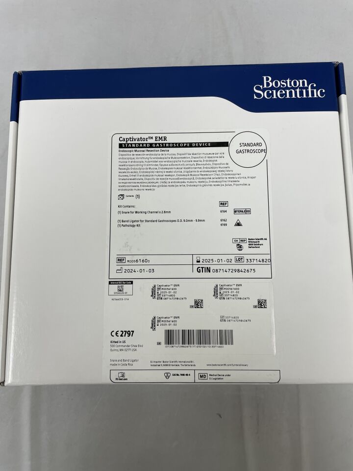 6160 - BOSTON SCIENTIFIC - Captivator EMR Endoscopic Mucosal Resection Device - Standard Gastroscope, (BX/1) - ( Expiry Date: 2025-01-02 )