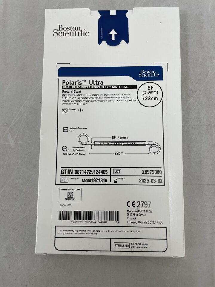 192131 - BOSTON SCIENTIFIC - Polaris Ultra Ureteral Stent - Dual Durometer Percuflex Material - 6Fr x 22cm, (BX/1) - ( Expiry Date: 2025-03-02 )