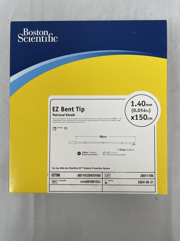 50100150 - BOSTON SCIENTIFIC - EZ Bent Tip Retrieval Sheath, 1.40mm x 150cm, (BX/1) - ( Expiry Date: 2024-02-21 )