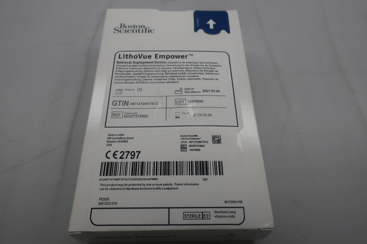 791990 - BOSTON SCIENTIFIC - lithovue empower retrieval deployment device, (BX/1) - ( Expiry Date: 2024-11-27 )