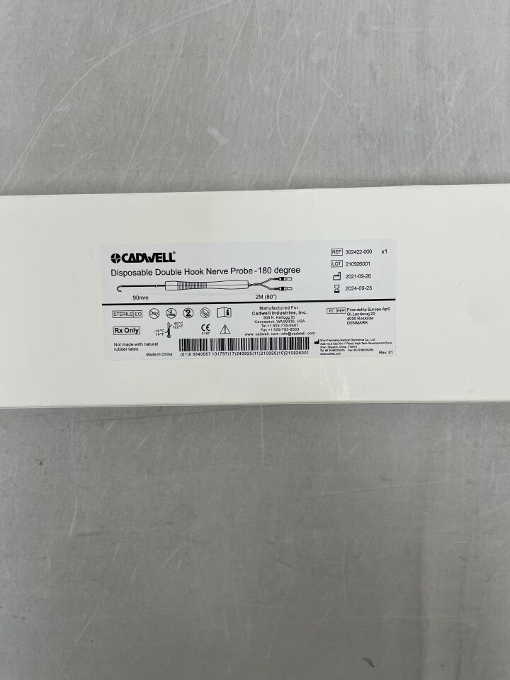 302422-000 - CADWELL - Double Hook Nerve Probe, 180°, () - ( Expiry Date: 2024-09-25 )