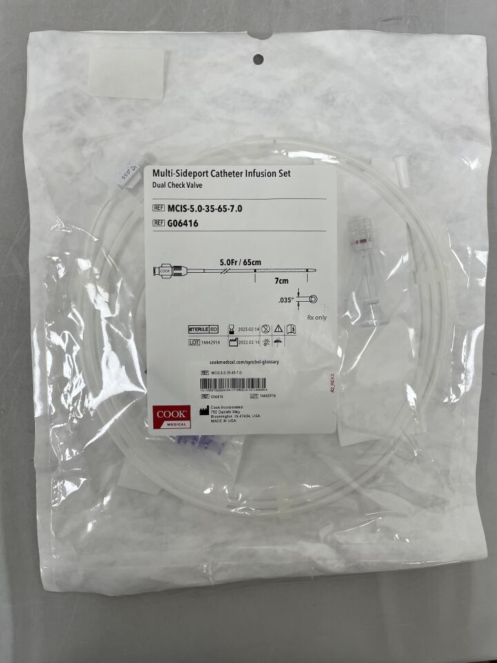 G06416 - COOK - Multi-Sideport Catheter Infusion Set - 5.0Fr x 65cm x 7cm, (EA) - ( Expiry Date: 2025-02-14 )