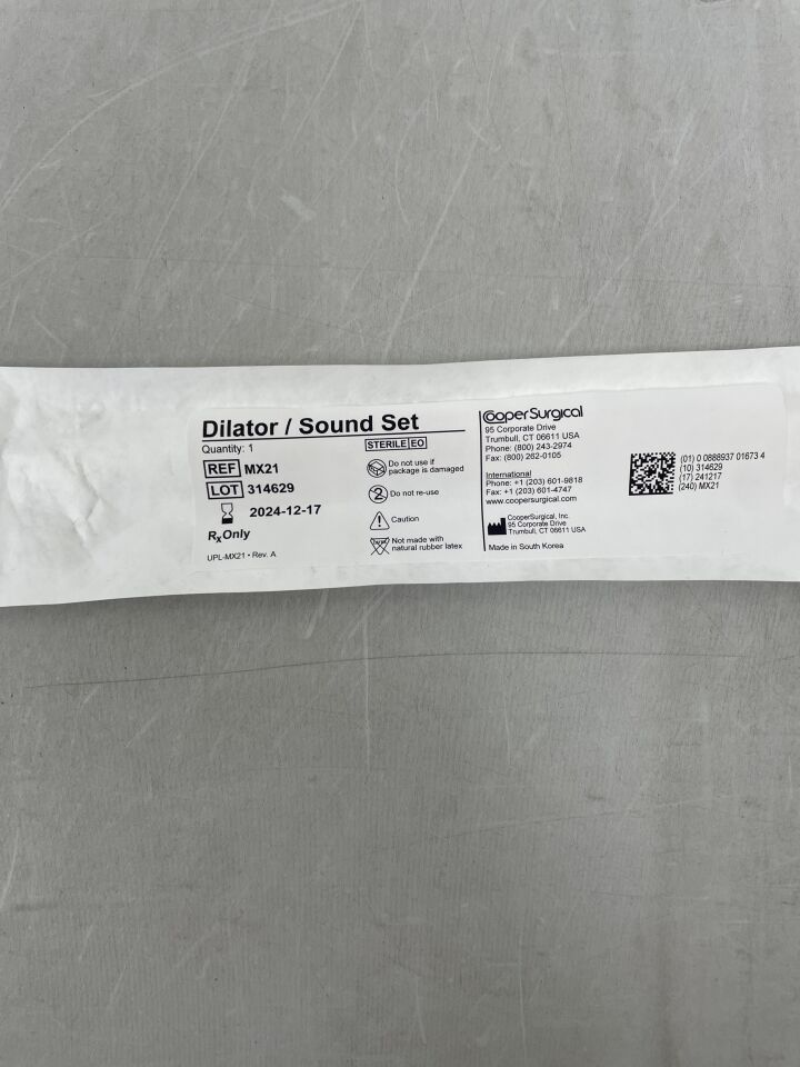 MX21 - COOPER SURGICAL - Milex Dilator Sound Set, (EA) - ( Expiry Date: 2024-12-17 )
