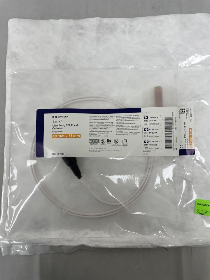 90-9200 - COVIDIEN - Barrx Ultra Long RFA Focal Catheter, 8.6 to 9.8 mm Scope, 40 Length x 13 mm Width Electrode, (EA) - ( Expiry Date: 2025-02-17 )