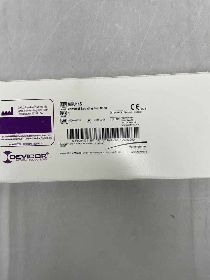 MRU11S - DEVICOR MEDICAL - Mammotome Universal Targeting Set, 11G Short, (BX/1) - ( Expiry Date: 2025-02-06 )