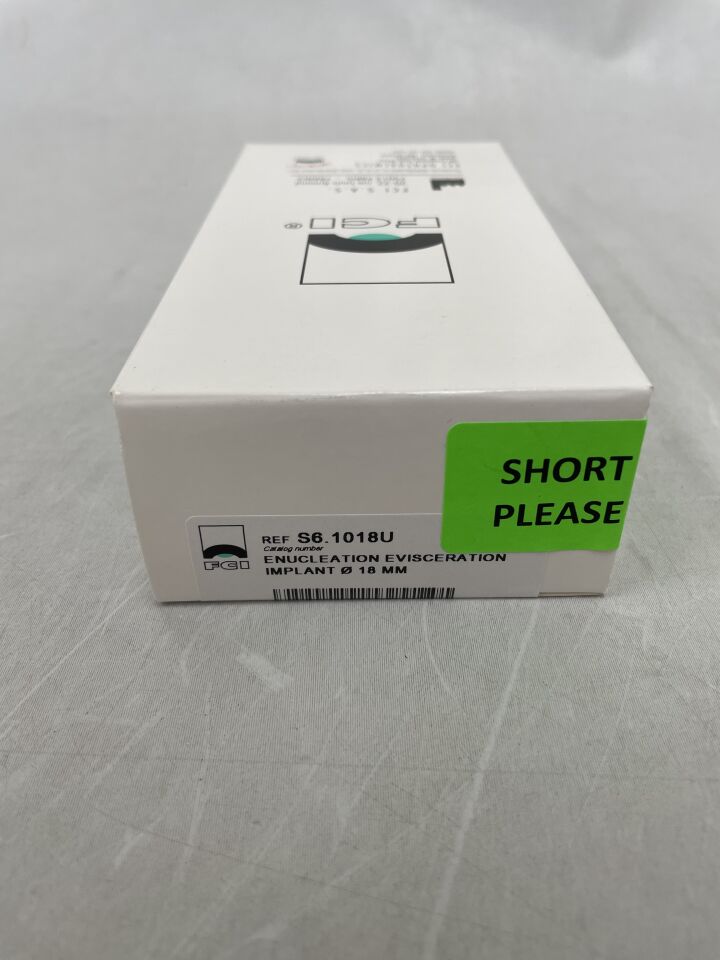S6.1018U - FCI - Enucleation Evisceration Implant, 18mm, (BX/1) - ( Expiry Date: 2024-11-30 )