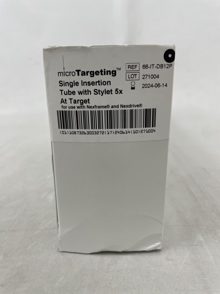 66-IT-DB12P - FHC - microTargeting Single Insertion Tube with Stylet, Sterile, at target, for use with Nexframe and Nexdrive, (BX/5) - ( Expiry Date: 2024-06-14 )