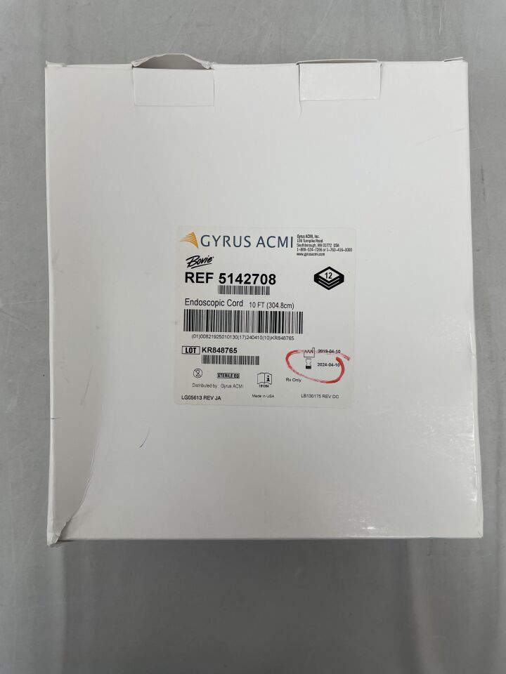5142708 - GYRUS ACMI - Endoscopic Cord 10', (BX/12) - ( Expiry Date: 2024-04-10 )
