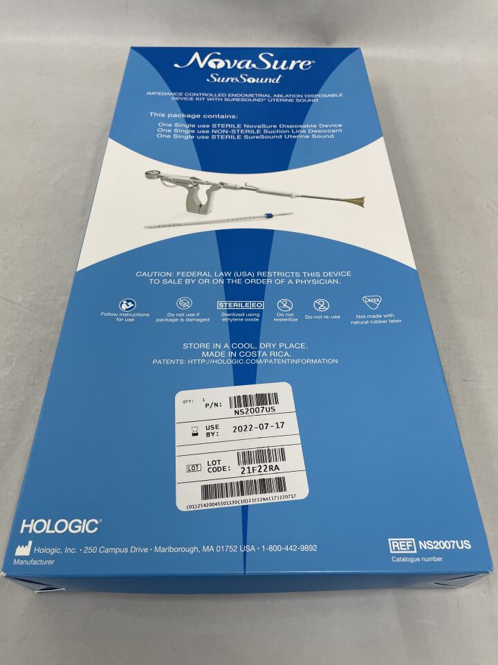 NS2007US - HOLOGIC - NovaSure Impedance Controlled Endometrial Ablation Disposable Device Kit with SureSound Uterine Sound, (BX/1) - ( Expiry Date: 2022-07-17 )