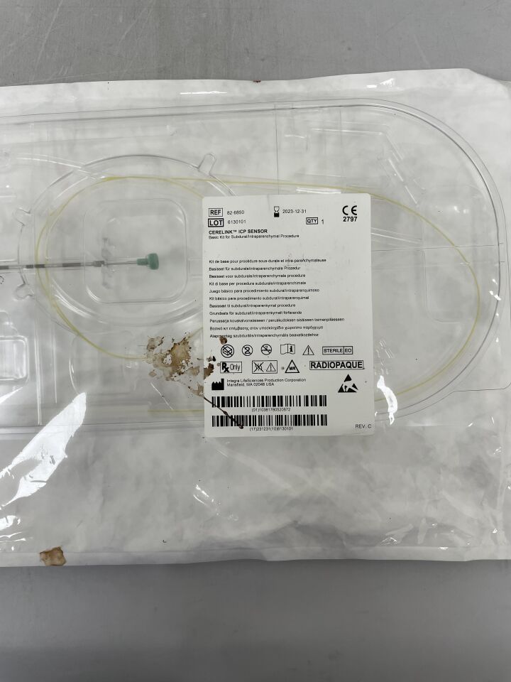 82-6850 - INTEGRA - CereLink ICP SENSOR Basic Kit for Subdural/Intraparenchymal Procedure, (EA) - ( Expiry Date: 2023-12-31 )