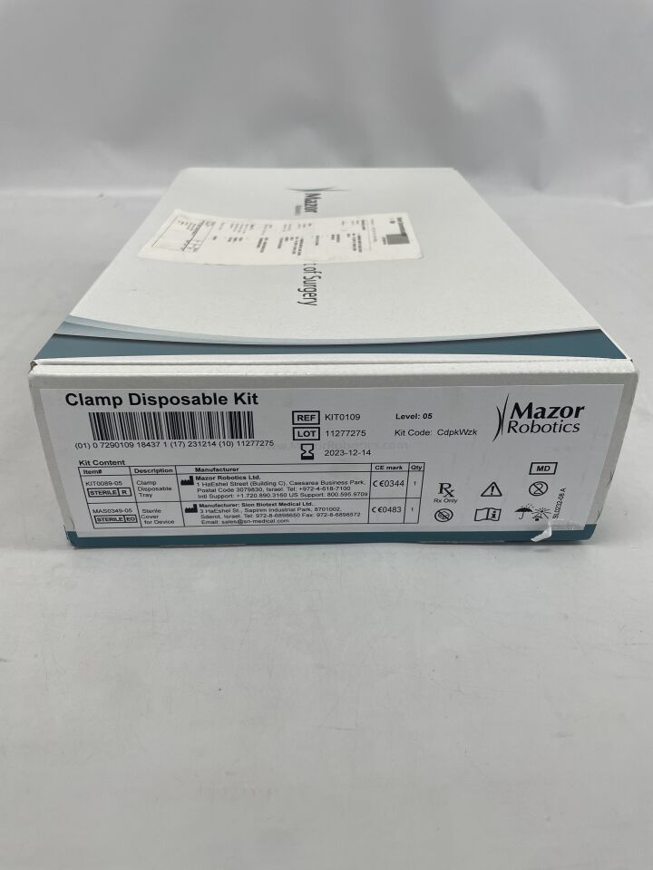 KIT0109-05 - MAZOR ROBOTICS - Clamp Kit, Level 5, (BX/1) - ( Expiry Date: 2024-10-27 )