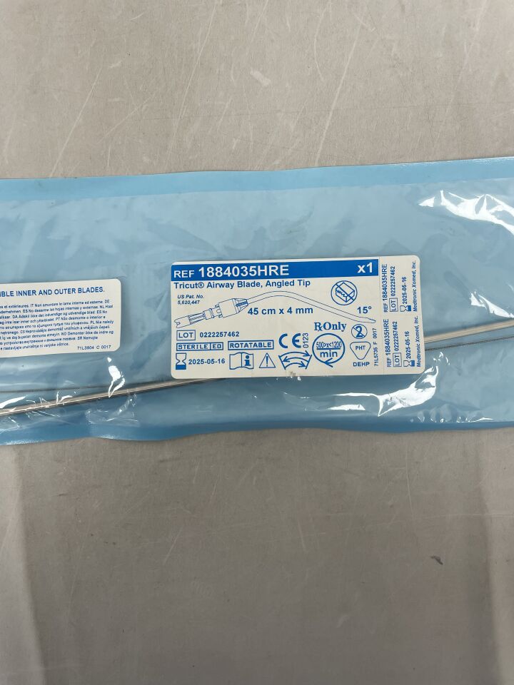 1884035HRE - MEDTRONIC - 4.0mm rotatable tricut angle-tip blade w/tubing: 45cm, (EA) - ( Expiry Date: 2025-05-01 )