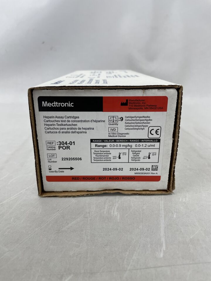 304-01POR - MEDTRONIC - Heparin Assay Controls, (BX/9) - ( Expiry Date: 2024-09-02 )