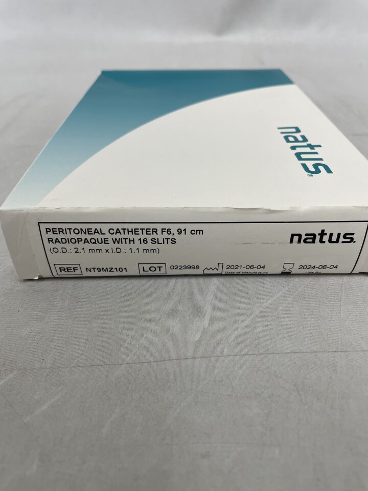 NT9MZ101 - NATUS - PERITONEAL CATHETER F6, 91 cm, RADIOPAQUE WITH 16 SLITS (O.D.: 2.1 mm x I.D.: 1.1 mm), (BX/1) - ( Expiry Date: 2024-06-04 )