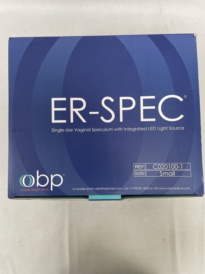 C020100-1 - OBP - Cooper OBP ER-SPEC Single-Use Vaginal Speculum w/Integrated LED Light, Small, () - ( Expiry Date: 2024-11-22 )