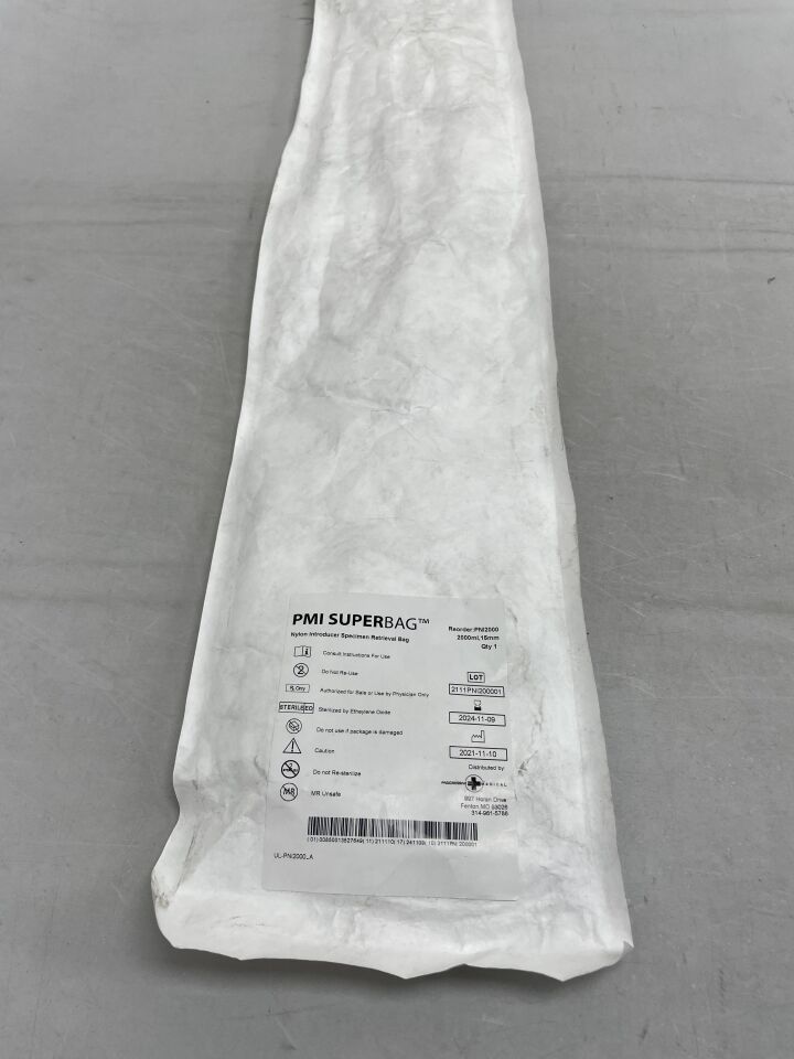 PNI2000 - PMI - SUPERBAG Nylon Specimen Retrieval Bag w/Introducer, 2XL 15mm/2000ml, (EA) - ( Expiry Date: 2024-11-09 )