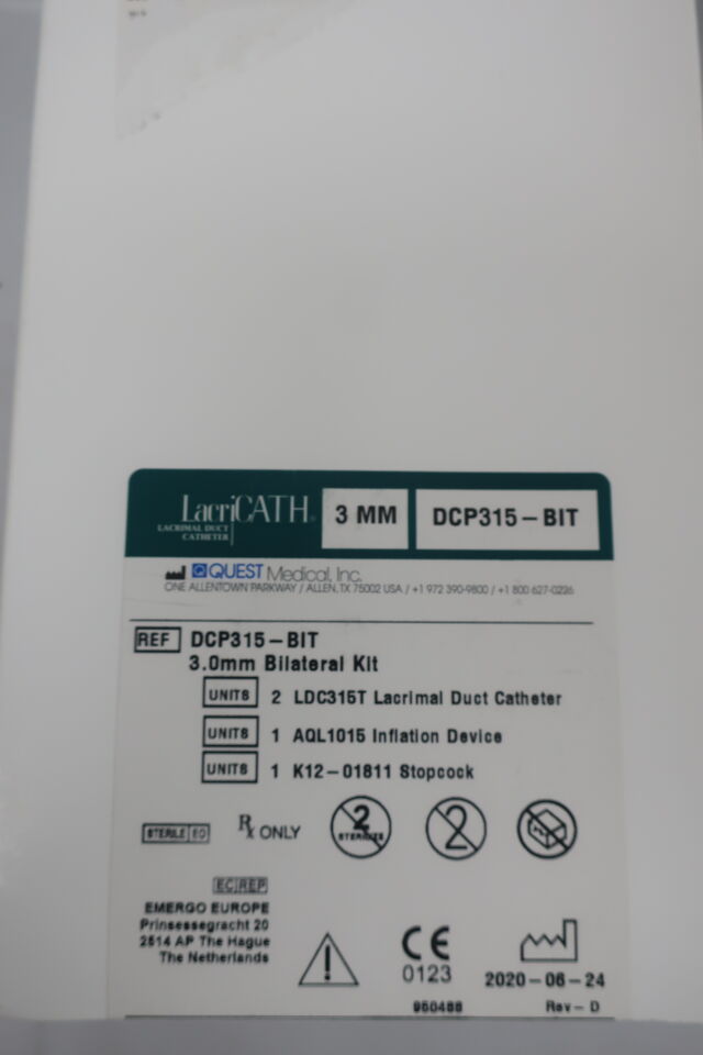 DCP315-BIT - QUEST MEDICAL - Quest Medical LacriCATH DCP 3.0 Bilateral Kit, (BX/1) - ( Expiry Date: 2024-12-31 )