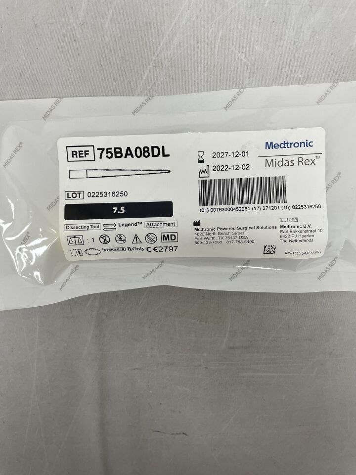 75BA08DL  -  MEDTRONIC  -  Midas Rex Diamond Ball Cutting Burr, 8 mm Head Diameter, 21 cm Shaft Length , ( EA )  -  ( Expiry Date : 2027-12-01 )