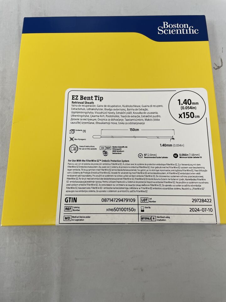 50100150 - BOSTON SCIENTIFIC - EZ Bent Tip Retrieval Sheath - 1.40mm x 150cm, (BX/1) - ( Expiry Date: 2024-07-10 )