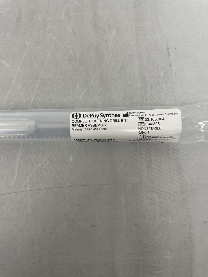 03.168.004 - SYNTHES - Complete Opening Drill Bit/Reamer Assembly For Femoral Neck, (EA) - ( Expiry Date: 2099-12-31 )