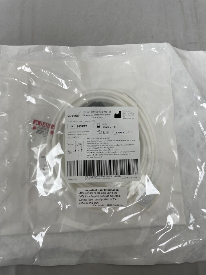 OXY2-SPD-1 - VIOPTIX - Tissue Oximeter Disposable Small Patch Sensor 5 x 5mm, (EA) - ( Expiry Date: 2025-07-31 )