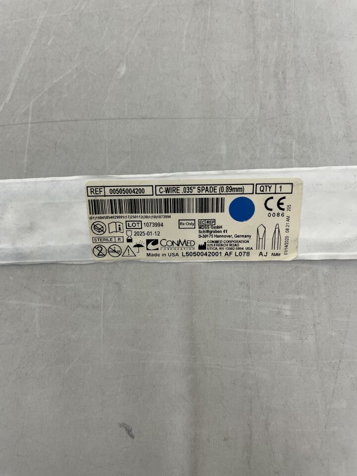 505004200 - CONMED - C-Wire Pak, Double Ended Orthopaedic Wire, Spade 0.035", (EA) - ( Expiry Date: 2025-01-12 )