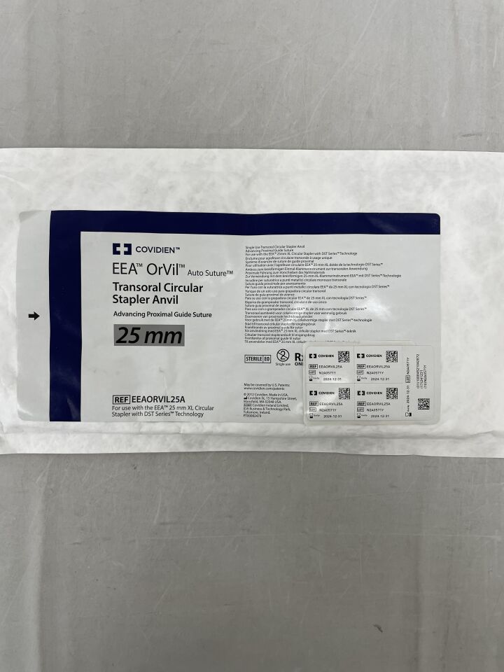 EEAORVIL25A - COVIDIEN - EEA OrVil Single-Use Pre-titled Anvil Circular Stapler with DST Series Technology, 25 mm Size, (EA) - ( Expiry Date: 2024-12-31 )