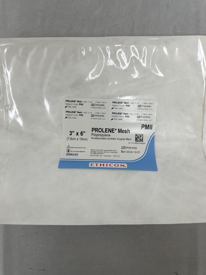 PMII - ETHICON - Prolene Flat Hernia Mesh, 8 x 15 cm, Rectangle, (EA) - ( Expiry Date: 2024-10-31 )