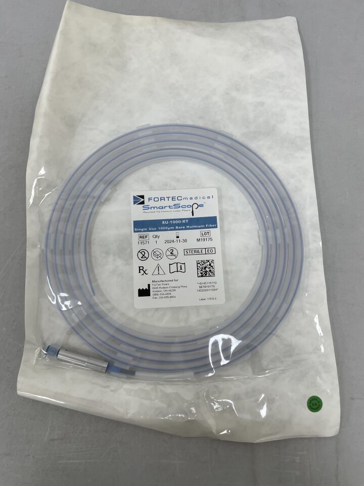 11571 - FORTEC MEDICAL - SmartScope Rounded Tip Holimium Laser Fibers, 1000µm, SU-1000-RT, (EA) - ( Expiry Date: 2024-11-30 )
