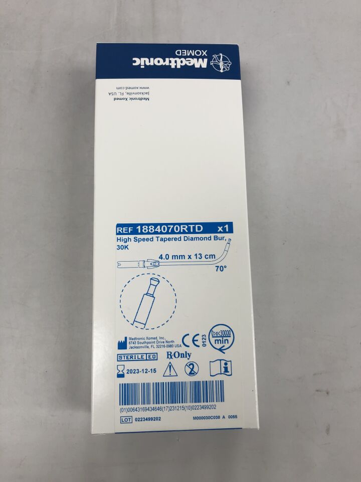 1884070RTD - MEDTRONIC - High Speed Tapered Diamond Bur, 30K, 4mm X 13cm, (EA) - ( Expiry Date: 2024-01-04 )