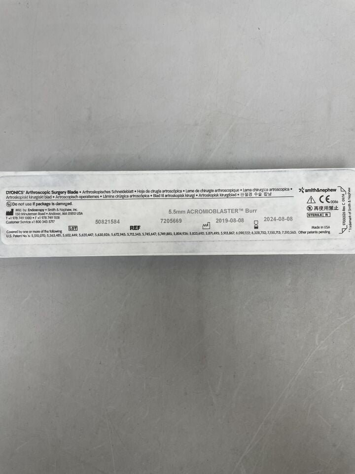 7205669 - SMITH & NEPHEW - Dyonics 5.5mm Acromioblaster, (EA) - ( Expiry Date: 2024-08-08 )