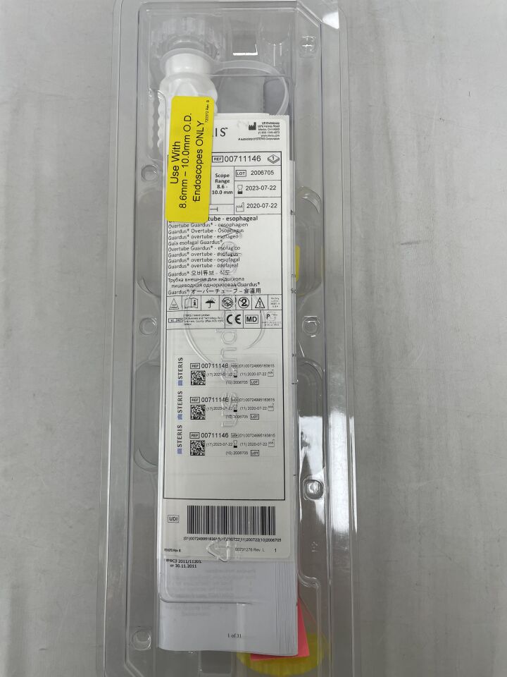 00711146 - STERIS - Guardus Overtube, Esophageal 8.6-10mm, () - ( Expiry Date: 2024-10-24 )