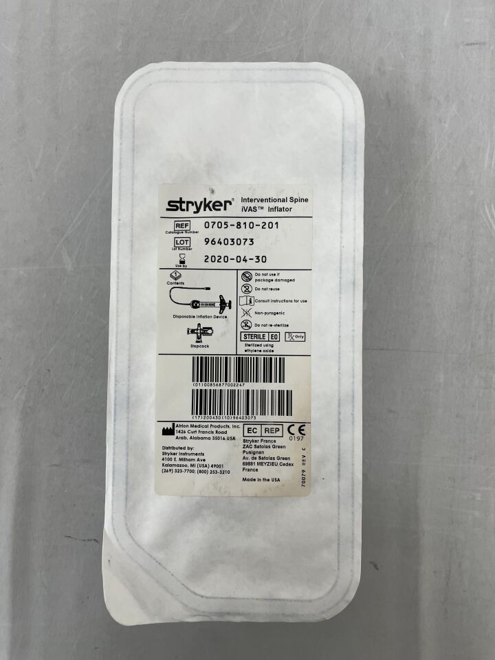 0705-810-201 - STRYKER - Interventional Spine iVAS Inflator QL1430, (EA) - ( Expiry Date: 2020-04-30 )
