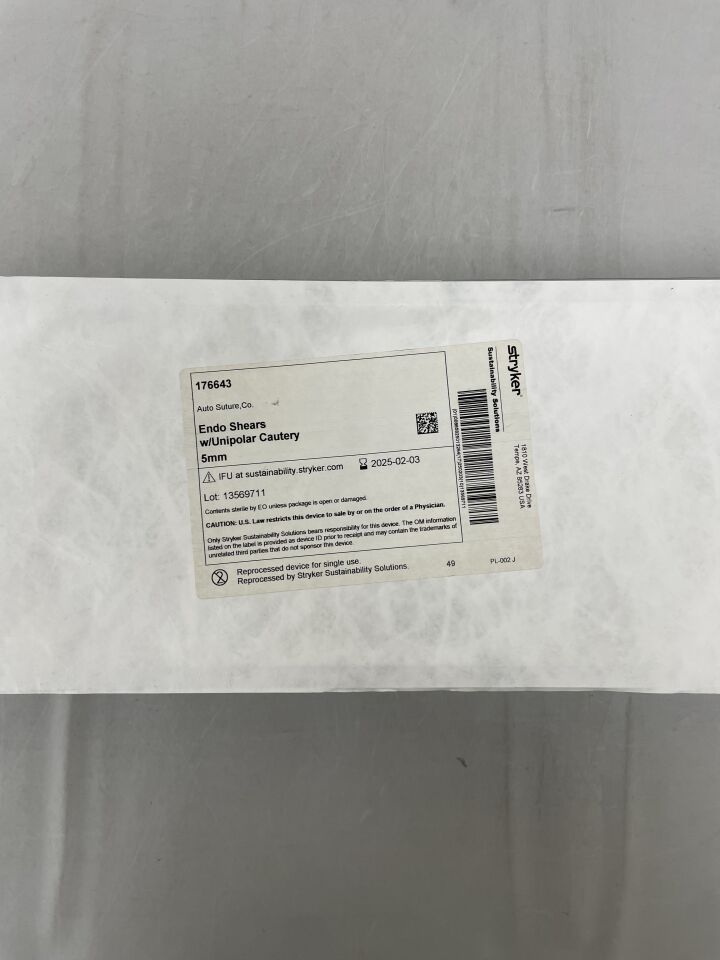 176643REP - STRYKER - Medtronic Endo Shears w/Unipolar Cautery 5mm, (EA) - ( Expiry Date: 2025-02-03 )