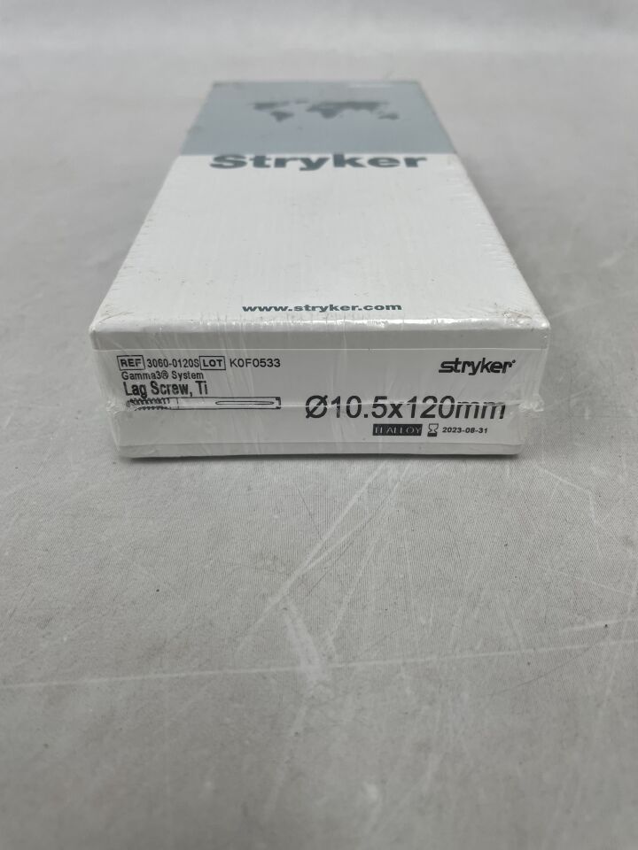 3060-0120S - STRYKER - Gamma3 System Lag Screw, Ti, 10.5 x 120mm, (BX/1) - ( Expiry Date: 2023-08-31 )