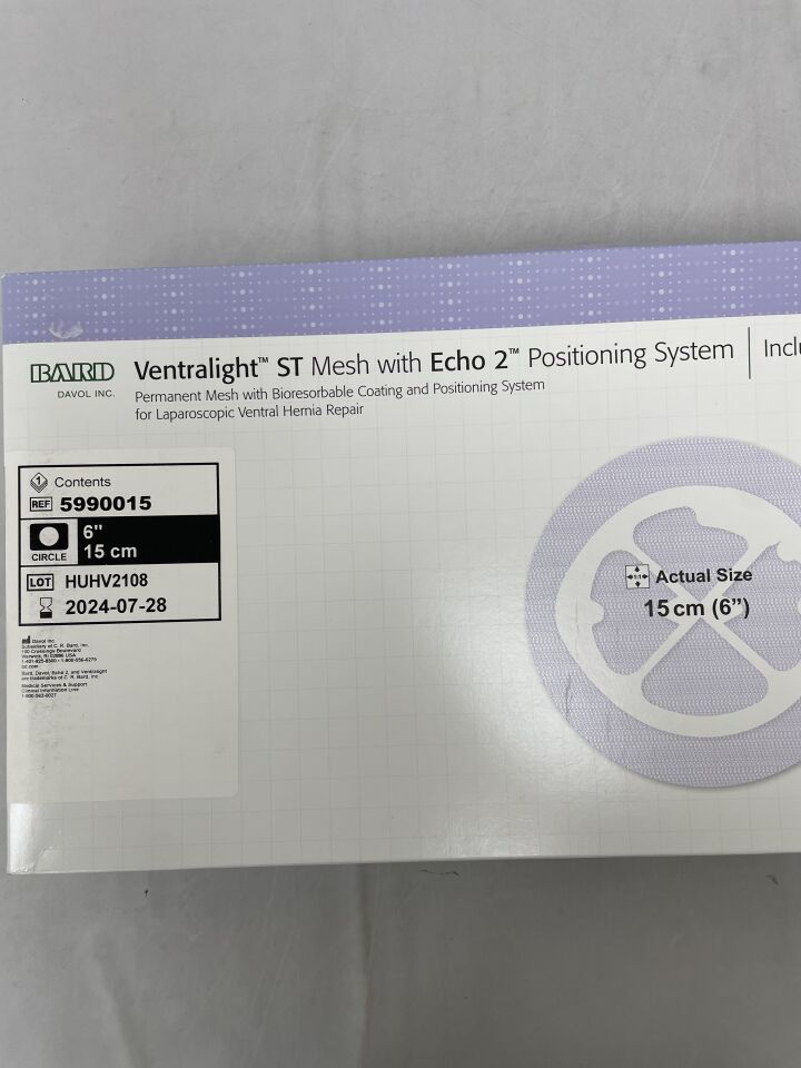 5990015 - BARD - Ventralight ST Mesh with Echo 2 PS: 6" Circle, (BX/1) - ( Expiry Date: 2024-07-28 )