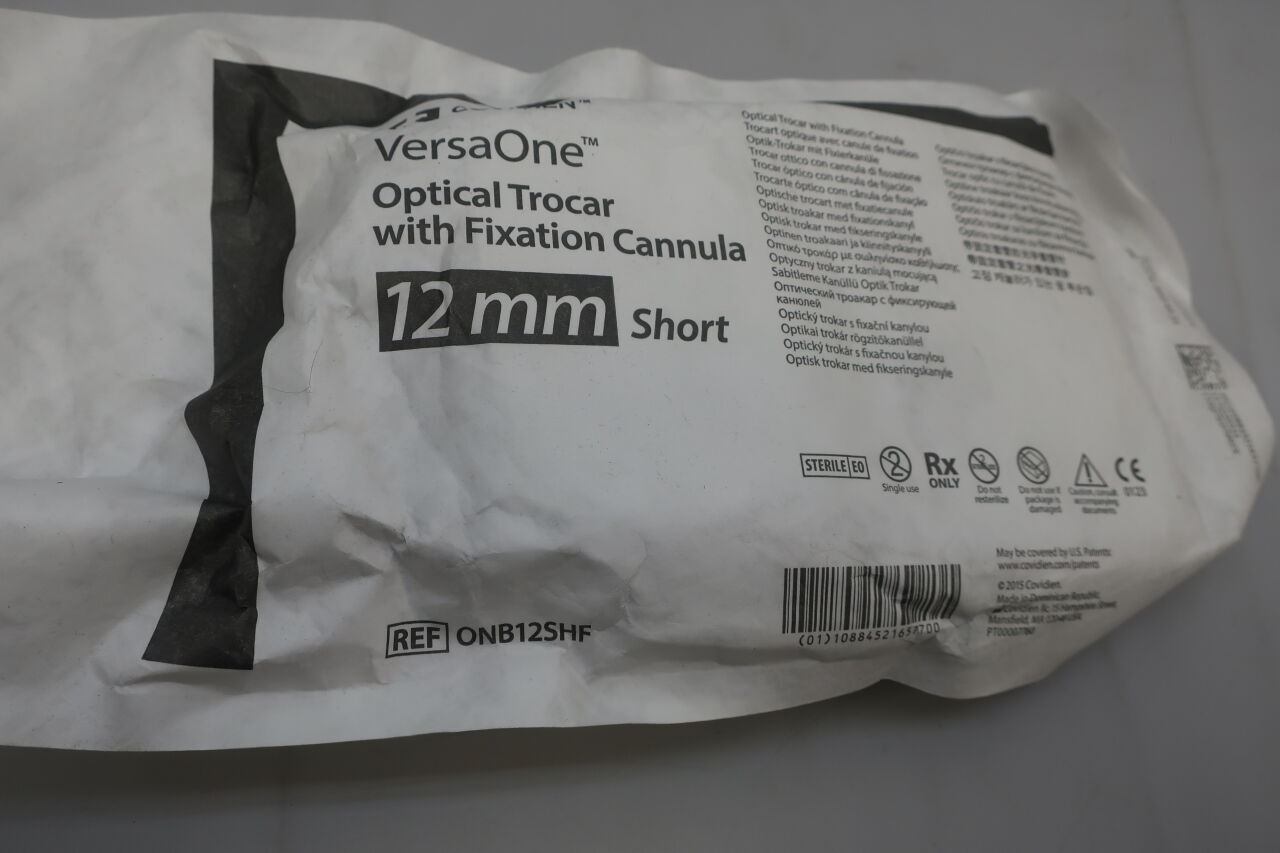ONB12SHF - COVIDIEN - VersaOne Optical Trocar with Fixation Cannula, 12 mm Size, 70 mm Length, (EA) - ( Expiry Date: 2023-04-30 )