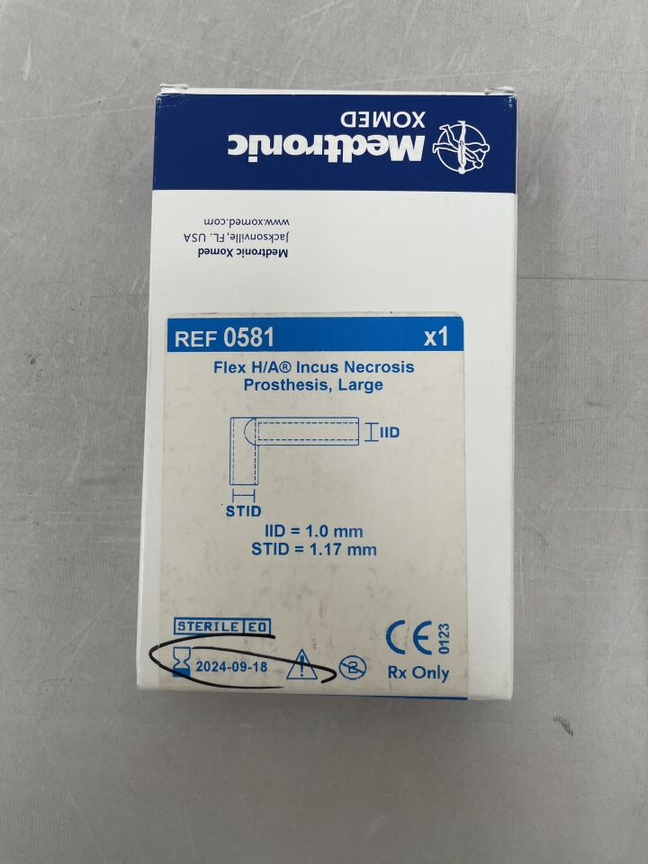 581 - MEDTRONIC - Flex H/A Incus Necrosis Prosthesis, Large 1mm x 1.17mm, (BX/1) - ( Expiry Date: 2024-09-18 )