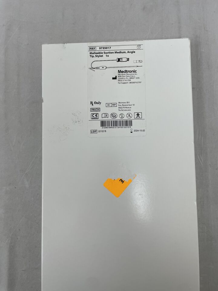 9735017 - MEDTRONIC - Malleable Suction, Medium, Angle Tip Stylet, () - ( Expiry Date: 2024-10-20 )