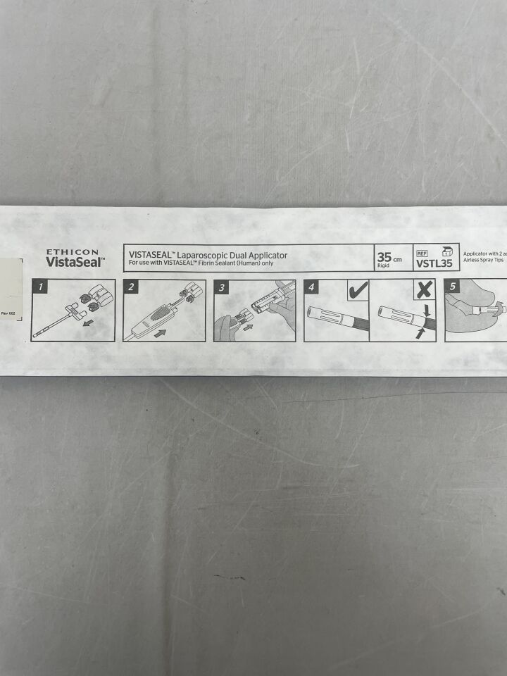 VSTL35 - ETHICON - Vistaseal Laparoscopic Dual Applicator, 35 cm Size, (EA) - ( Expiry Date: 2024-08-31 )