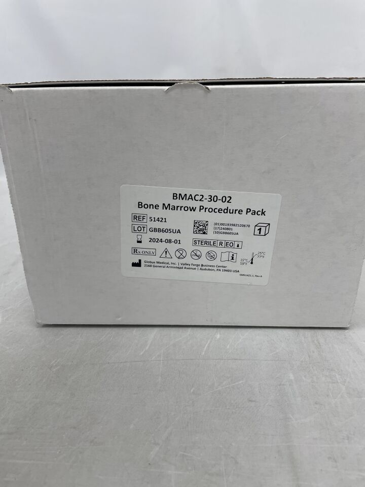 51421 - GLOBUS MEDICAL - Bone Marrow Procedure Pack, (BMAC2-30-02), (BX/1) - ( Expiry Date: 2024-08-01 )