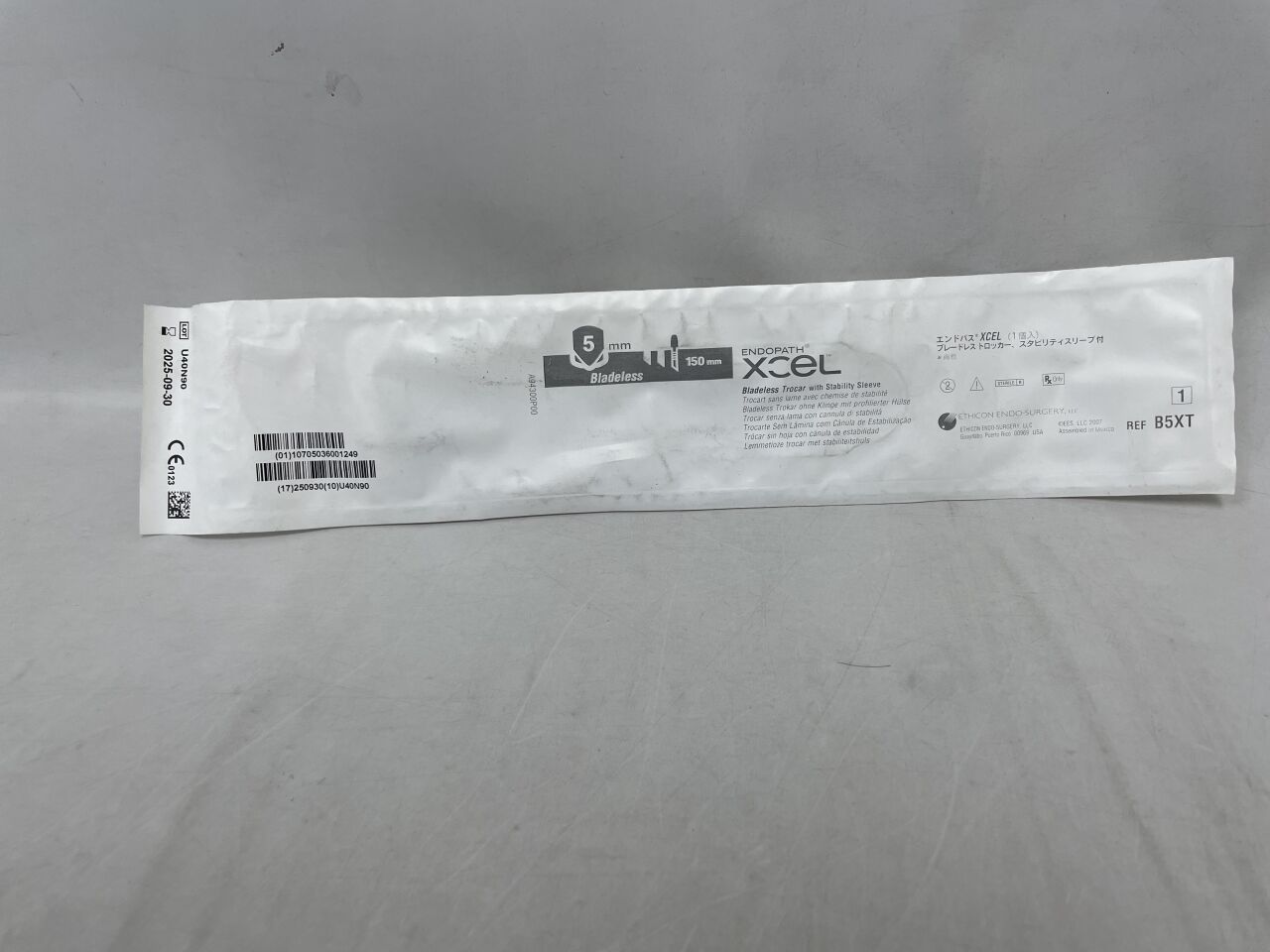 B5XT - ETHICON - Endopath Xcel 穩定套管無刀片穿刺器，5 直徑 x 150 毫米長軸，（EA）-（有效期至：2025-09-30）