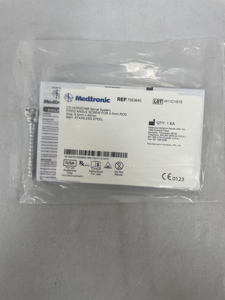 7563645  -  MEDTRONIC  -  CD HORIZON Spinal System Screw, Fixed Angle, 6.5 x 45mm , ( EA )  -  ( Expiry Date : 2099-12-31 )