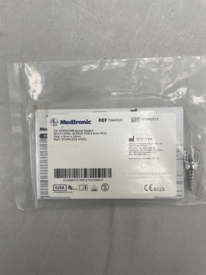 75644520  -  MEDTRONIC  -  CD HORIZON Spinal System Multi Axial Screw, 4.5 x 20mm , ( EA )  -  ( Expiry Date : 2099-12-31 )