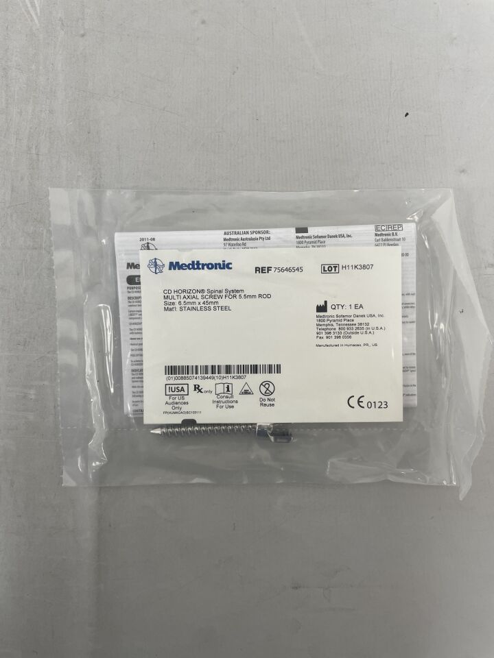 75646545  -  MEDTRONIC  -  CD HORIZON Spinal System Multi Axial Screw, 6.5 x 45mm , ( EA )  -  ( Expiry Date : 2099-12-31 )
