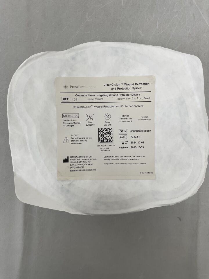 CC-S - PRESCIENT SURGICAL - CleanCision Wound Retraction and Protection System, incision size 3-9cm, small, (EA) - ( Expiry Date: 2024-10-09 )